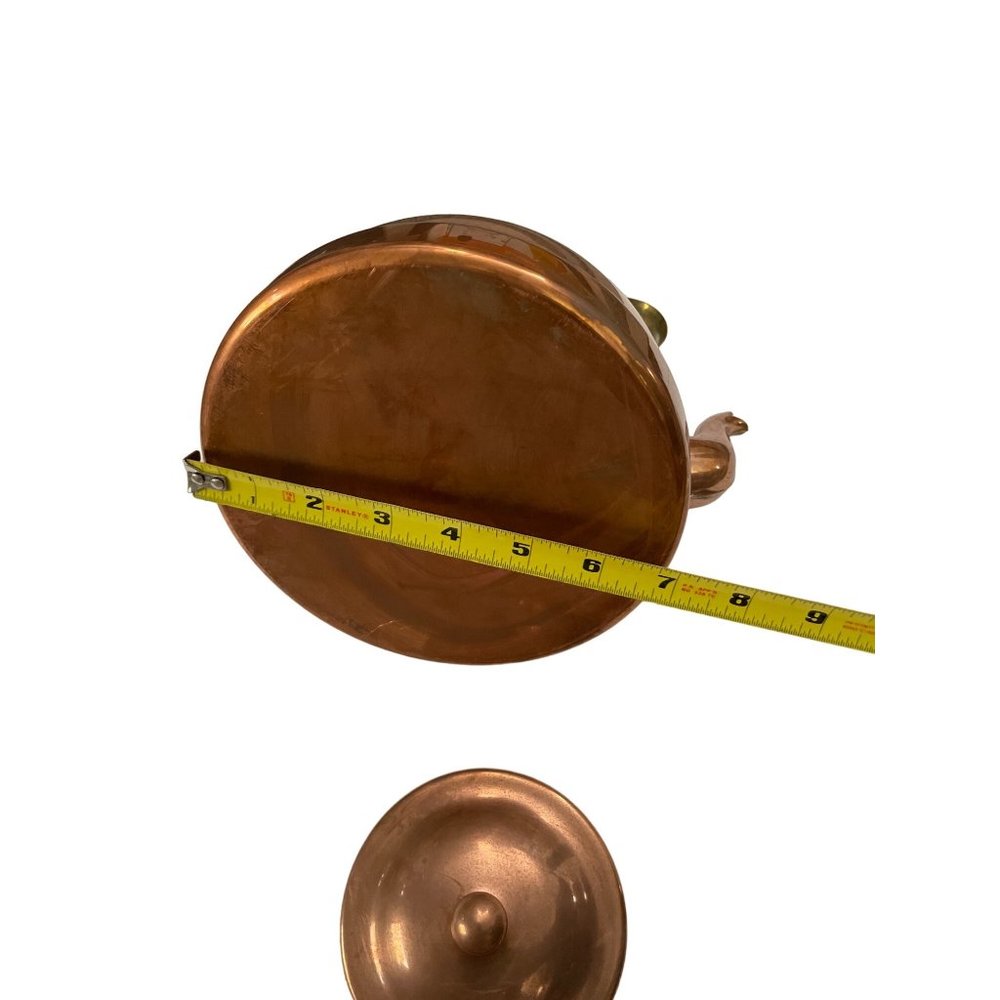 Vintage copper Tea Pot Wodden Handle - Picture 7 of 8